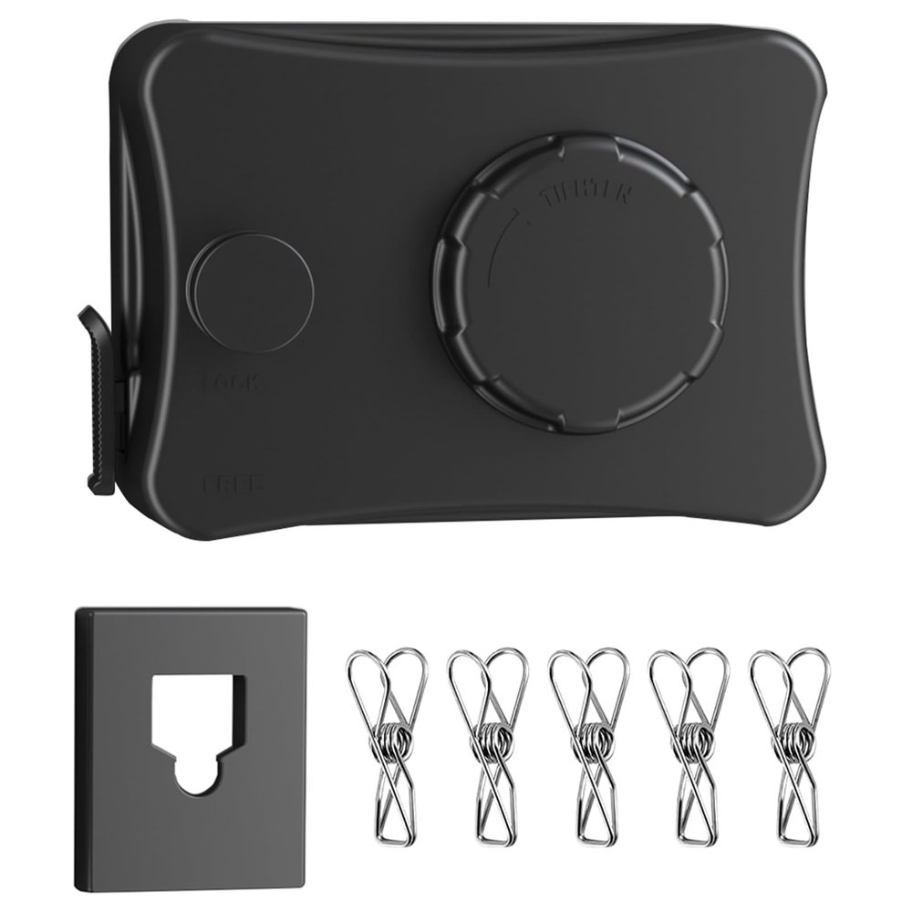 ABHILWY Retractable Clothesline Clothes Line Retracting Outdoor Indoor,Anti Sagging Waterproof Lock Enhancement Black