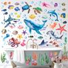 DECOWALL DS12-8078 Sea Animals Wall Stickers Decals Baby Boys Bedroom Fish dcor Living Kids Nursery Ocean playroom Removable Room Seaweed Under Watercolor view 2
