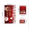 Christmas Bath Towels Set of 3, Christmas Xmas Red Ball Santa Claus Elk Pine Needle Red Bathroom Towels Set,Soft Absorbent Bath Towel Hand Towel Washcloth Decorative Towels for Bathroom kitchen view 4