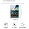 Abstract Natural Mountain Stained Glass Window Film Fantasy Night Scene Painting Privacy Window Film Glass Door Covering Non-Adhesive Window Stickers for Bathroom Kitchen 31.5Wx55.1L view 2