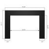 44.5" W x 32.1" H Trim Kit Just Designed for Velaychimney 32.2" W X 26.2" H Electric Fireplace Insert (Model: B09WVH2Y5L), Black view 2