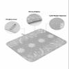 Christmas Dish Drying Mat for Kitchen Counter, Absorbent Reversible Dish Drainer Rack Mats for Coffee Bar Mats 16''x18'' 2 PCS Snowflakes Plants Pine Leaves Grey view 2