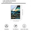 Abstract Natural Mountain Stained Glass Window Film Fantasy Night Scene Painting Privacy Window Film Non-Adhesive Glass Film Decorative Static Cling Film for Home Office 27.6Wx39.4L view 2