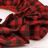 YHNJI Artificial Christmas Round Plaid Garland, Artificial Bowknot Wreath with Berry for Xmas Party, for Wall Window Indoor Outdoor Decor view 4
