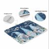 Christmas Dish Drying Mat for Kitchen Counter, Absorbent Reversible Dish Drainer Rack Mats for Coffee Bar Mats 18''x24'' 2 PCS Forest Winter Gnomes Snowflake Blue view 2