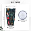 20oz Tumbler with Lid Vacuum Insulated Tumbler Women's Nutcracker Ballet Xmas Dance Stainless Steel Car Cup Insulated Coffee Mug for Travel Reusable Double Walled Thermal Cup for Hot Cold Drinks view 3