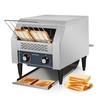 Commercial Toaster 300 Slices/Hour 1900W Heavy Duty Industrial Conveyor Toaster Stainless Steel Electric Oven with Dual Heating Tube 7-speed Adjustments for Bagel Croissant Restaurant Bakery Cafe view 1