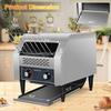 Commercial Toaster 300 Slices/Hour 1900W Heavy Duty Industrial Conveyor Toaster Stainless Steel Electric Oven with Dual Heating Tube 7-speed Adjustments for Bagel Croissant Restaurant Bakery Cafe view 2
