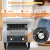 Commercial Toaster 300 Slices/Hour 1900W Heavy Duty Industrial Conveyor Toaster Stainless Steel Electric Oven with Dual Heating Tube 7-speed Adjustments for Bagel Croissant Restaurant Bakery Cafe view 3