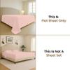 SGI Bedding 132" W x 120" L 1Pc Alaskan King Flat Sheet Only - 600 Thread Count - 100% Egyptian Cotton Soft Breathable Luxury Oversized Sheets, for Extra Large Beds - Peach view 3