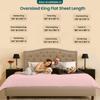 SGI Bedding 132" W x 120" L 1Pc Alaskan King Flat Sheet Only - 600 Thread Count - 100% Egyptian Cotton Soft Breathable Luxury Oversized Sheets, for Extra Large Beds - Peach view 4