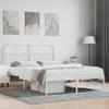 FAMIROSA Metal Bed Frame with Headboard White 59.1"x78.7",22.55 KG,352629 view 1