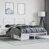 FAMIROSA Metal Bed Frame with Headboard White 59.1"x78.7",22.55 KG,352629 view 4