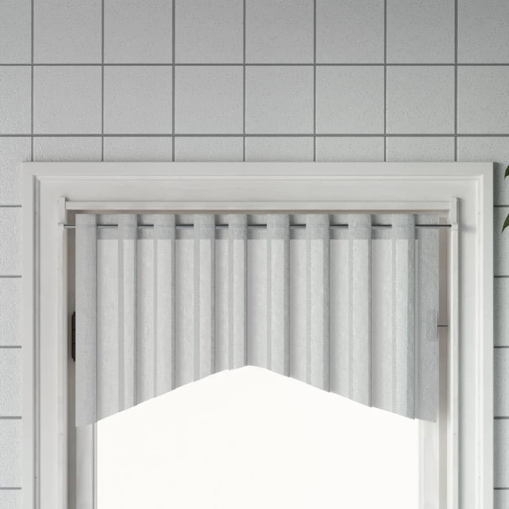 FAMIROSA Curtain Rails 2 Pcs White and Silver 35.4"-53.1" Aluminum,0.25 KG,154615