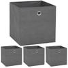 FAMIROSA Storage Boxes 4 pcs Non-woven Fabric 12.6"x12.6"x12.6" Gray,2.2 KG,245747 view 1