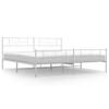 FAMIROSA Metal Bed Frame with Headboard and Footboard White 72"x83.9",25.6 KG,355339 view 3