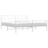 FAMIROSA Metal Bed Frame with Headboard and Footboard White 72"x83.9",25.6 KG,355339 view 4