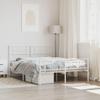 FAMIROSA Metal Bed Frame with Headboard and Footboard White 53.1"x74.8",21.4 KG,355333 view 1