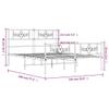 FAMIROSA Metal Bed Frame with Headboard and Footboard White 53.1"x74.8",21.4 KG,355333 view 2