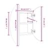 FAMIROSA Bathroom Cabinet with Round Mirror&LED Black 15.7"x15.7"x6.9",11.04 KG,345580 view 2