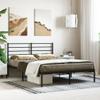 FAMIROSA Metal Bed Frame with Headboard Black 59.8"x78.7",21.6 KG,352321 view 1