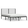 FAMIROSA Metal Bed Frame with Headboard Black 59.8"x78.7",21.6 KG,352321 view 2