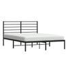 FAMIROSA Metal Bed Frame with Headboard Black 59.8"x78.7",21.6 KG,352321 view 4