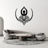 Lotus Flower Wall Art, Yoga Metal Wall Decor, Zen Wall Art, Buddha Metal Wall, Meditation Wall Art, Hindu Wall Art, Metal Wall Art Decor, Metal Wall Decor for Living Room (Gold, 30 x 28 inch / 76 x 70 cm) view 2
