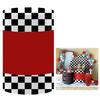 Aerdce Black and White Checkered Cylinder Pedestal Table Covers for Racing Party Stretchy Plinth Cover Birthday Decoration Supplies view 1