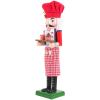 MAGICLULU 1Pcs Holiday Wooden Nutcracker Christmas Decorations Nutcracker Figures Festive Collectible Nutcracker Ornament for Festival Party Gifts view 1