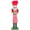 MAGICLULU 1Pcs Holiday Wooden Nutcracker Christmas Decorations Nutcracker Figures Festive Collectible Nutcracker Ornament for Festival Party Gifts view 2