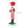 MAGICLULU 1Pcs Holiday Wooden Nutcracker Christmas Decorations Nutcracker Figures Festive Collectible Nutcracker Ornament for Festival Party Gifts view 3