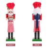 MAGICLULU 1Pcs Holiday Wooden Nutcracker Christmas Decorations Nutcracker Figures Festive Collectible Nutcracker Ornament for Festival Party Gifts view 4