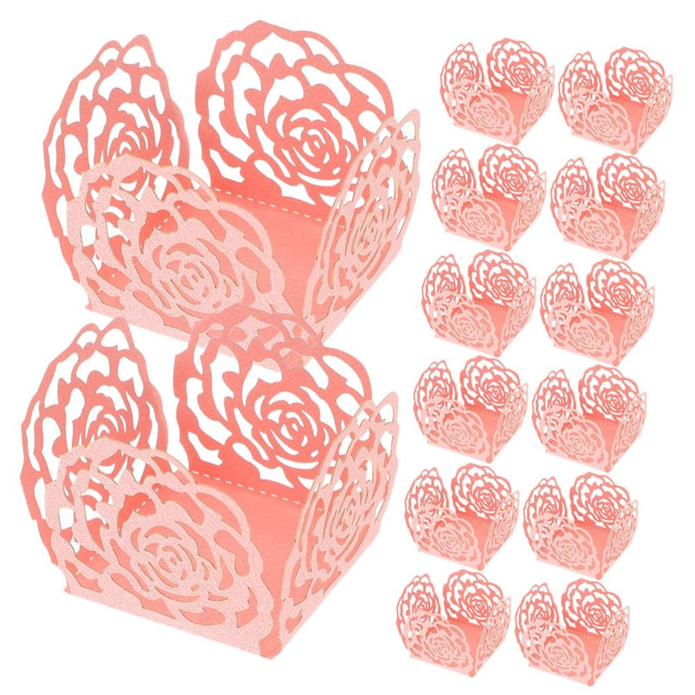 UPKOCH Packaging Paper 100pcs Candy Packing Cups Decorative Cups for Party Wedding Candy Wrapping Tray