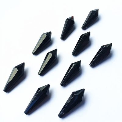 Chandelier Crystal Prisms Pendants 30pcs 36MM Black Chandelier Glass Crystal Icicle Prisms(with Ring) Hang Pendants for Candelabra,Ceiling Lights Chandelier Crystal Prisms Pendants