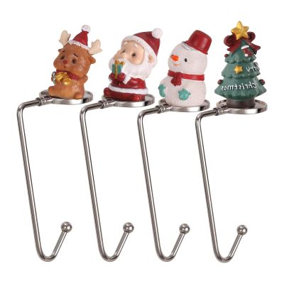 Christmas Stocking Holders Stocking Hooks Christmas elf Stocking Hanger Stocking Hangers for Mantel Decoration Hook. (B)