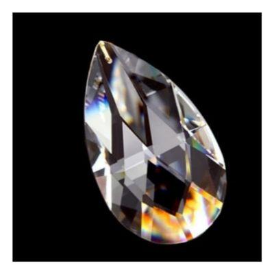 Chandelier Crystal Prisms Pendants 76mm 89mm 100mm 1pc Clear Tear Drop Chandelier Parts Crystal Prisms Accessories Decoration Chandelier Crystal Prisms Pendants (Size : 76mm)