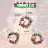 Winter Christmas Hanging Pine Cone Decorations, 3 Pcs Snowman Santa Bear Christmas Tree Ornaments, Xmas Hanging Garland Decor for Holiday New Year Party Home Decorations (Snowman Santa Bear) view 2