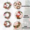 Winter Christmas Hanging Pine Cone Decorations, 3 Pcs Snowman Santa Bear Christmas Tree Ornaments, Xmas Hanging Garland Decor for Holiday New Year Party Home Decorations (Snowman Santa Bear) view 4