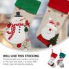 ibasenice 2pcs Xmas Stockings Hanging Ornaments Christmas Tree Decorations Candy Socks for Holiday Decor for Fireplace and Wall Joyful Xmas Atmosphere view 3