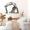 Cadeali Metal Tree Wall Art-Tree Woman Bridge Decor, of Life Art, Branches Living Room Decoration, Minimalist Line Art (White, 35''x 29''| 89x76cm) view 4