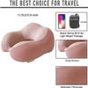 Cozy BoSpin Travel Pillow - Neck Pillow for Traveling, Memory Foam Portable Support Pillow,Comfortable and Lightweight Quick Pack for Camping,Sleeping Rest Cushio (Pink) view 4