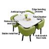 5 Piece Kitchen Table Set For 4,Kitchen Breakfast Bar Table And Chair Set,Dining Set 4 Chairs,Dining Round Table Soft Backrest Seat,Modern Style Furniture,For Home,Apartment,Coffee,Living Room ( Color view 2