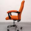 Melaluxe Office Chair Cover with Arm Covers - Universal Stretch Desk Chair Cover, Computer Chair Slipcovers (Size: L) - Orange view 3