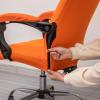 Melaluxe Office Chair Cover with Arm Covers - Universal Stretch Desk Chair Cover, Computer Chair Slipcovers (Size: L) - Orange view 4