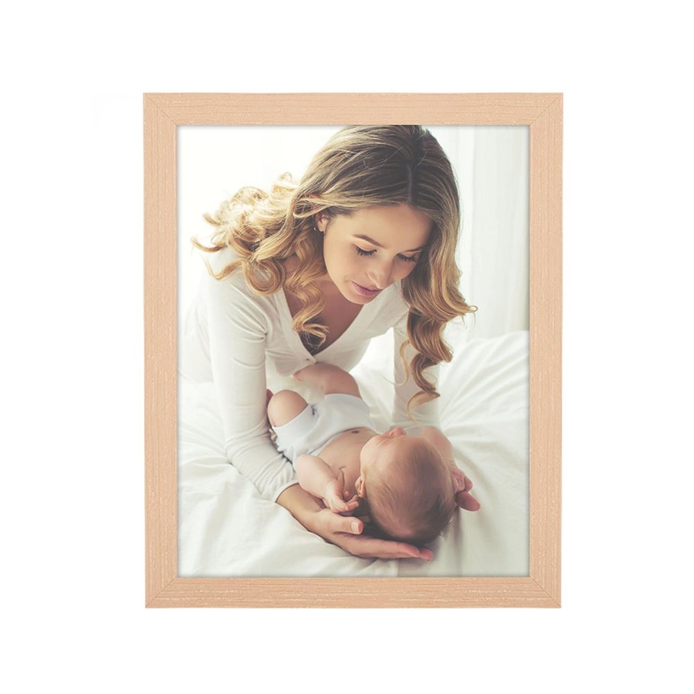 10x14 Frame Natural Woodgrain,Rustic 14x10 Picture Frame Beige, Art Pic Hanging Poster Frame, 10 by 14 Gallery Family Concert Portrait Photo Frame Anniversary/Birthday/Wedding/Thank you/Christmas Gift
