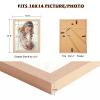 10x14 Frame Natural Woodgrain,Rustic 14x10 Picture Frame Beige, Art Pic Hanging Poster Frame, 10 by 14 Gallery Family Concert Portrait Photo Frame Anniversary/Birthday/Wedding/Thank you/Christmas Gift view 4