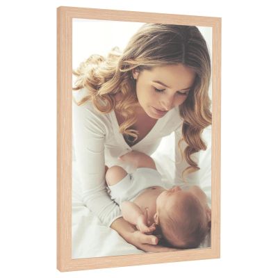 11x15 Frame Natural Woodgrain,Rustic 15x11 Picture Frame Beige, Art Pic Hanging Poster Frame, 11 by 15 Gallery Family Concert Portrait Photo Frame Anniversary/Birthday/Wedding/Thank you/Christmas Gift
