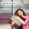 LL LEATHER LOVERS Lambskin Leather Pillow Cover - Sofa Cushion Case - Decorative Throw Covers for Living Room & Bedroom, 20x20 Inches - Tan & Off-White Pack of 2 view 3