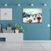BANHUA1 Christmas Canvas Wall Art for Home Decor - Christmas Wall Decor Winter Scene with Christmas Deer and Santa Claus Pictures Print On Canvas Artwork Ready to Hang 30"x20"(75x50cm) view 2